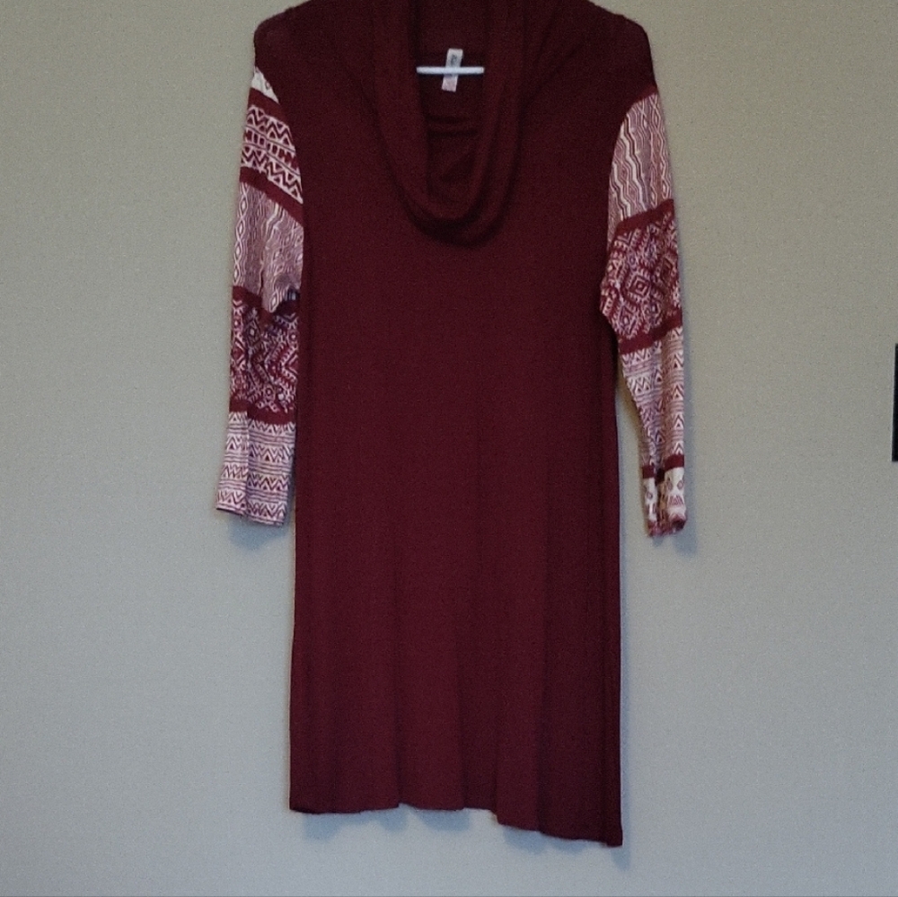 Rachel Kate Burgundy Cowl Neck Sweater